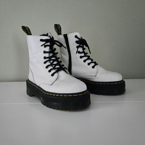 Dr. Martens Shoes - Dr. Martens AirWair White Combat Boots